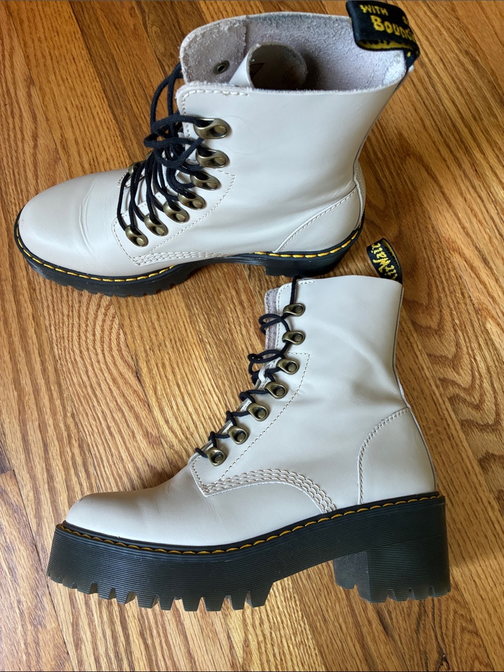 Dr. Martens Leona Temperly Leather Heeled Boots